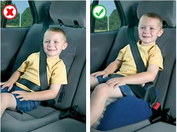 
Hãy dạy trẻ ngồi đúng cách khi trên xe.