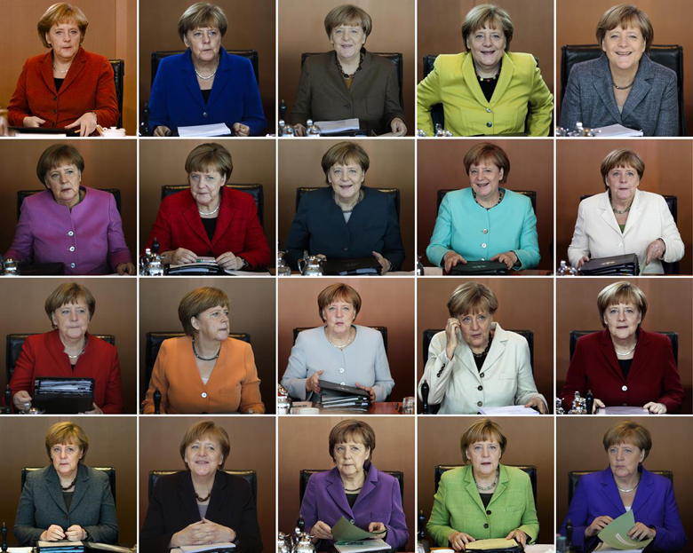 
Những bộ trang phục nhiều màu sắc khác nhau của Thủ tướng Đức Angela Merkel.