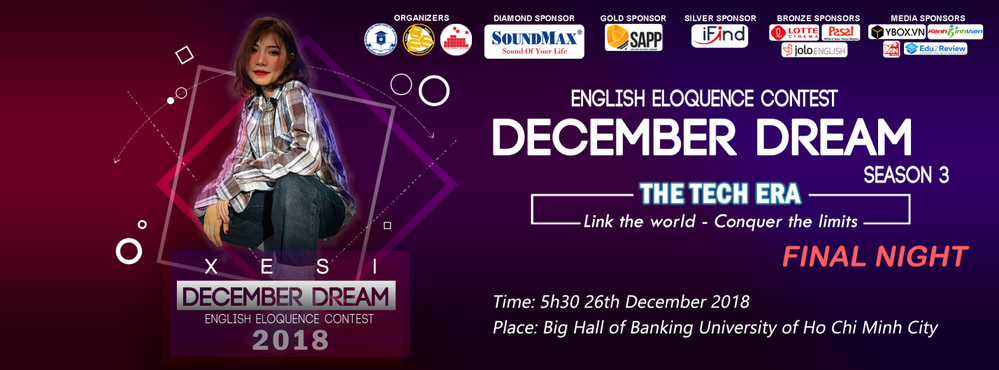 
December Dream Season 3 sẽ diễn ra vào lúc 17h30 ngày 26/12/2018.