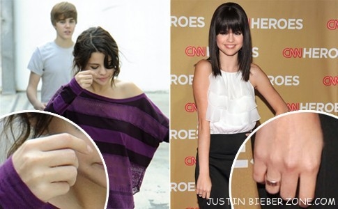 
Selena hẹn hò với Justin Bieber và cũng tháo chiếc nhẫn ấy ra