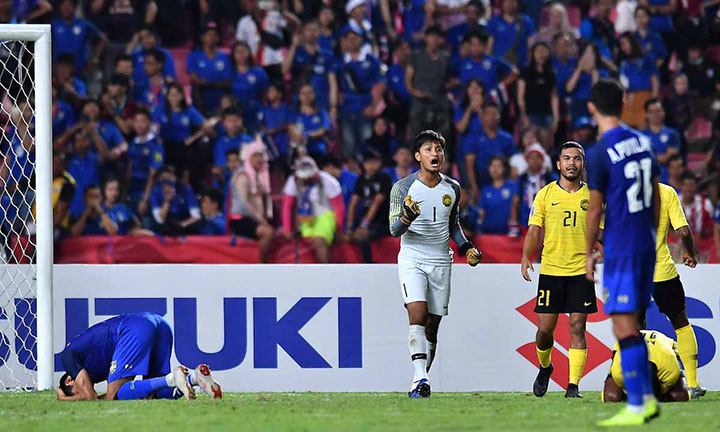 
Thủ thành Farizal Marlias đã góp công không nhỏ trong thành tích góp mặt tại trận chung kết của ĐT Malaysia.