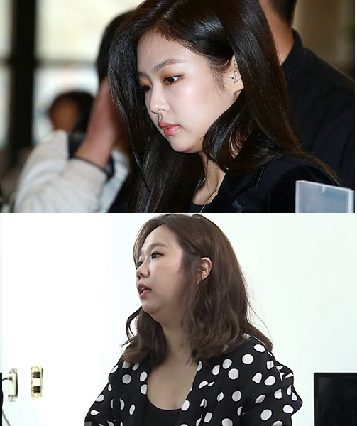 
Trên forum Pann từng xuất hiện bài đăng so sánh nhan sắc của Jennie và danh hài béo ú Hong Hyun Hee. Mỗi khi bị chụp góc nghiêng ở sân bay, thành viên BLACK PINK thường lộ cằm nọng, cặp má tròn xoe. Đây được coi là đặc điểm không hoàn hảo của mỹ nhân nhà YG dù cho fan có khen đáng yêu đi nữa.