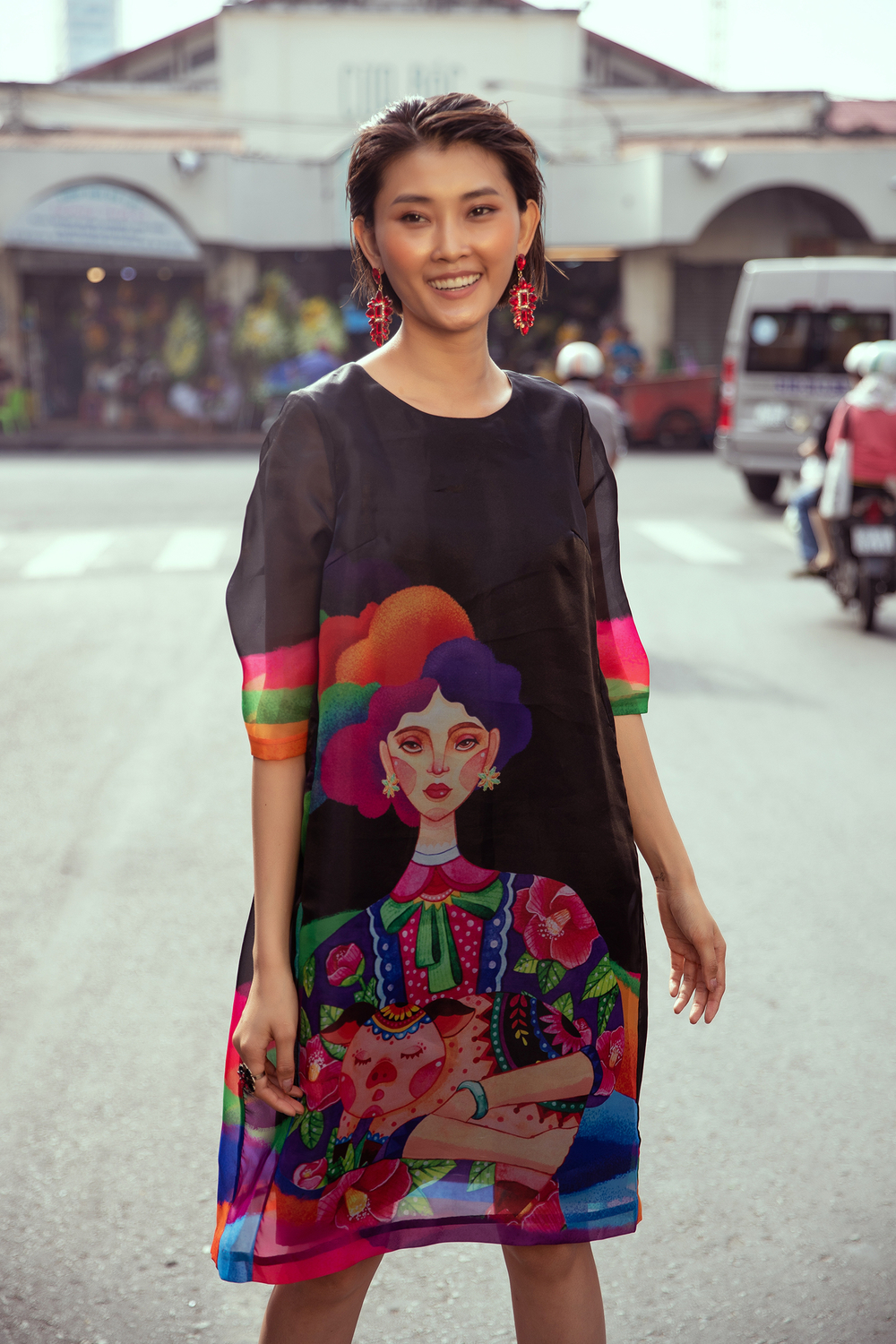 Á quân The Face 2018 diện váy áo rực rỡ sắc xuân của NTK Vũ Ngọc&Son