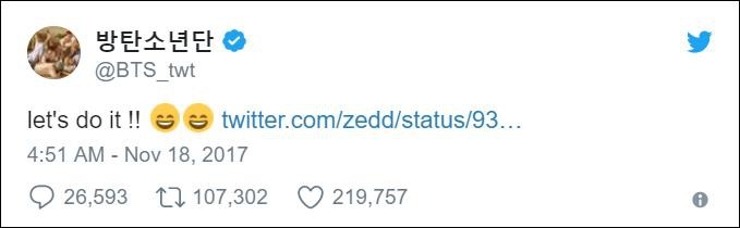 
"Phù thủy tạo hit" Zedd cũng rất mong muốn được hợp tác cùng BTS.