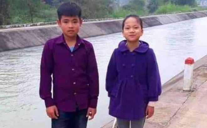 
Nguyễn Văn Hoan (trái) và Nguyễn Thị Hà Thanh tại đoạn mương xảy ra vụ việc - Ảnh: Internet