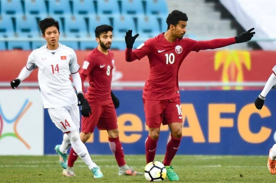 
Tình huống U23 Qatar được hưởng quả phạt đền tại U23 Châu Á.