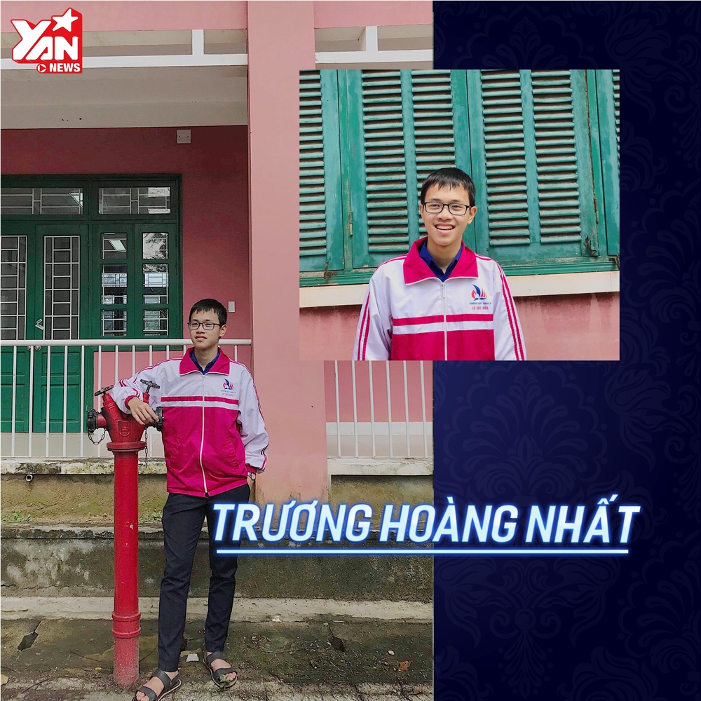
Chàng trai cao ráo có nụ cười rạng rỡ này là Trương Hoàng Nhất - thí sinh nhỏ tuổi nhất đến từ lớp 10 Toán. Hoàng Nhất có sở thích chơi các môn thể thao và rất hoà đồng, thân thiện.