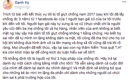 30 Tết Vy Oanh còn gay gắt dằn mặt Thu Hoài: 