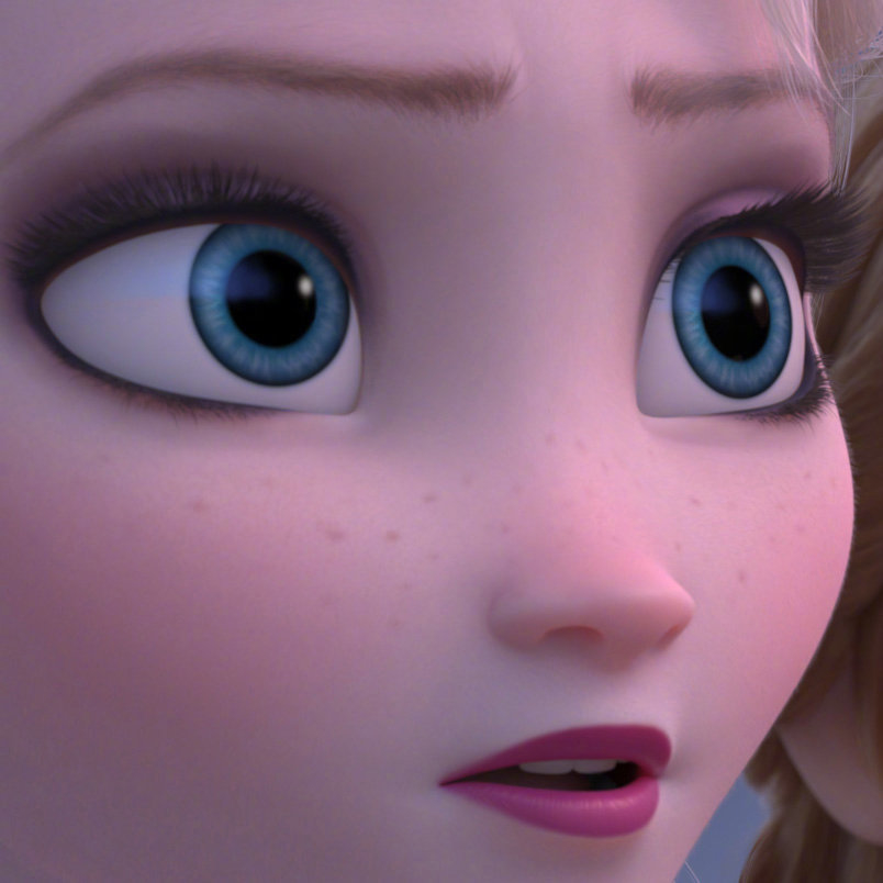 
Có thể nhìn thấy rõ những đốm tàn nhang trên mặt Elsa.