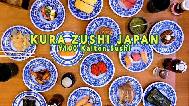 
Nhà hàng sushi băng chuyền 100 yên là điểm đến quen thuộc của người mê ẩm thực Nhật với giá bình dân.