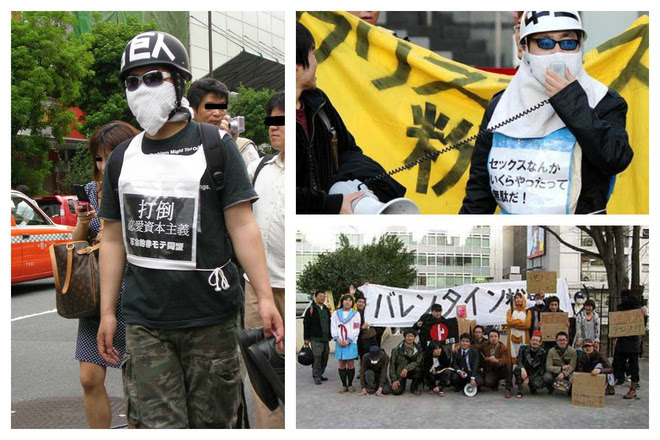 
Những hình ảnh biểu tình trước đây của nhóm "Liên minh thanh niên ế lâu năm".