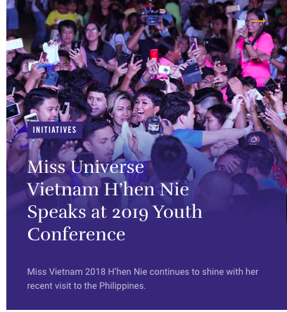 
Trang chủ Miss Universe đăng bài H'Hen Niê diễn thuyết tại Philippines. - Tin sao Viet - Tin tuc sao Viet - Scandal sao Viet - Tin tuc cua Sao - Tin cua Sao