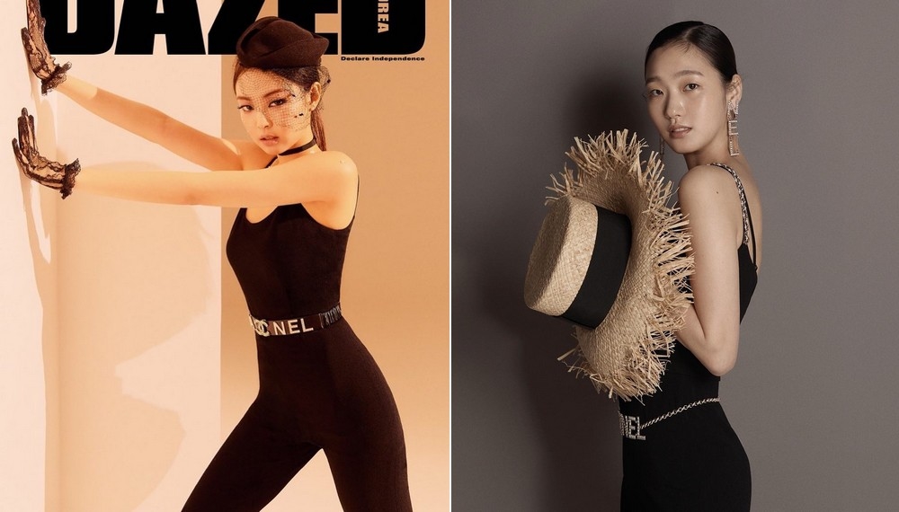 At another time, the two beauties had the opportunity to "wear together" a black bodysuit design and also bring a very different feeling. If Jennie fully promoted her sexy and luxurious look by adding a felt hat and lace gloves, Kim Go Eun chose a straw hat as a companion accessory in a very natural and liberal direction. With a perfect body and the ability to luxury everything, Jennie once again won overwhelmingly.