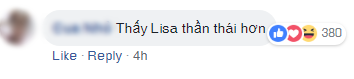 
Những bình luận khen ngợi Lisa về thần thái.