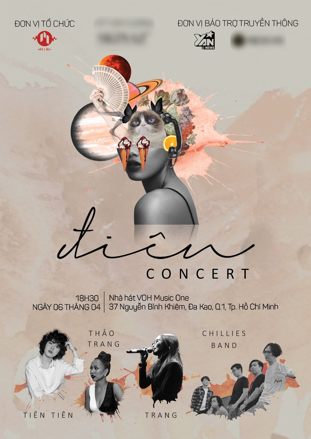 
Poster đêm nhạc "Điên" - sự kiện âm nhạc dành cho các bạn sinh viên sẽ diễn ra ngày 06 tháng 04 năm 2019.