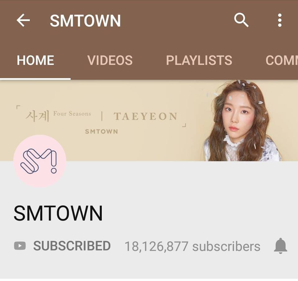 
Nếu bạn mở kênh YouTube của SM ra thì sẽ thấy hình ảnh xinh đẹp của Taeyeon trên phần ảnh bìa. Đây có lẽ là một chiến lược gây chú ý mới của SM.