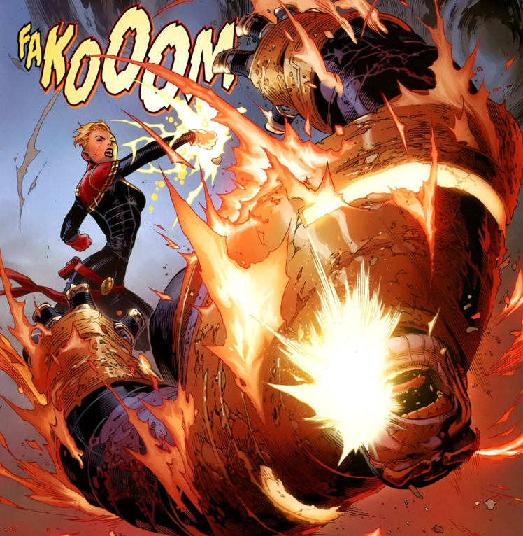 
Captain Marvel từng đánh thắng Thanos trong truyện tranh.