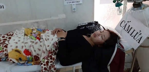 
Hình ảnh Mai Xuân Thy nằm viện được y tá đăng tải.