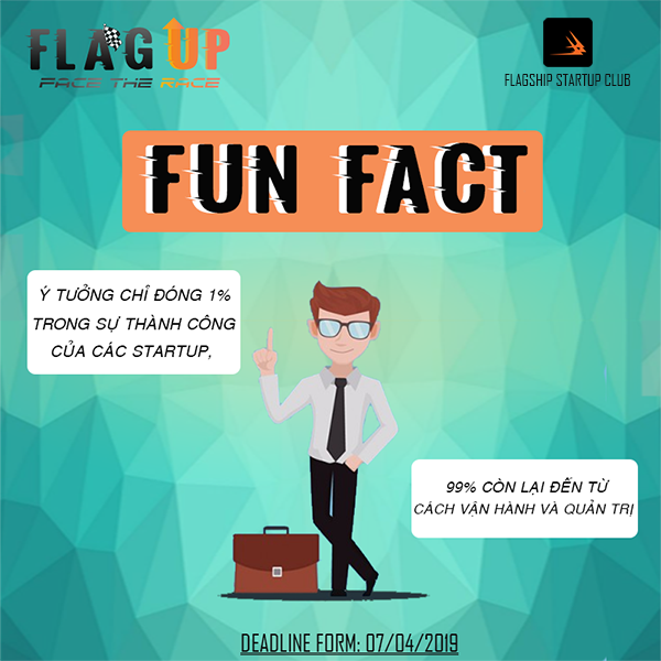  
Flagup 2019 là một cuộc thi được tổ chức hằng năm bởi Flagship Startup Club, Câu lạc bộ Khởi Nghiệp đến từ trường Đại Học Quốc Tế TPHCM.