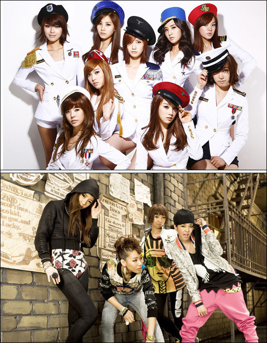  
SNSD và 2NE1 - hai nữ idol group đình đám của gen 2