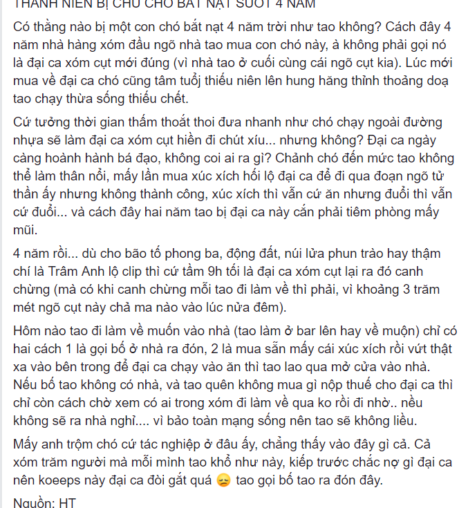  
Câu chuyện được chia sẻ trên mạng xã hội.