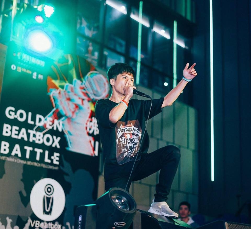  
Beatboxer Khánh T – Quán quân SOB 2017 và Top 8 trận chiến Beatbox vàng 2018.