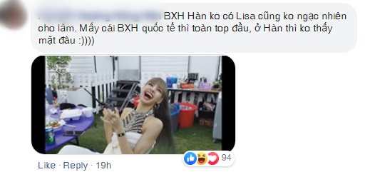  
 
Một số bình luận cho rằng đã thiếu Lisa trong BXH lần này