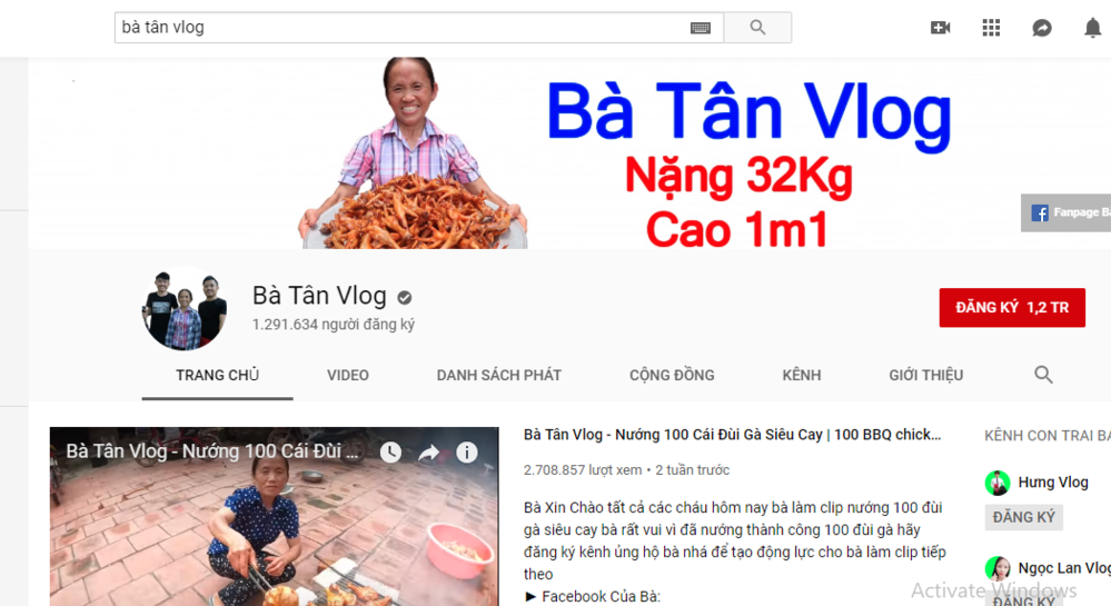  
Từ một nông dân, Bà Tân đã trở thành người lọt top 3 Youtuber có lượt sub nhanh nhất thế giới