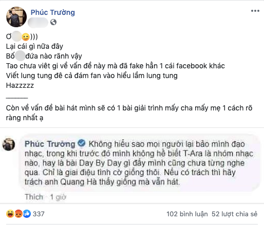 Nhạc sĩ Phúc Trường bức xúc khi bị tố đạo nhạc T-ara cho Quang Hà
