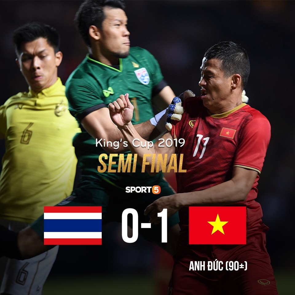  
Việt Nam chiến thắng Thái Lan 1-0 (Ảnh: Sport5)