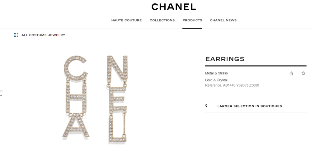 Bông Tai Bạc Thiết Kế Chanel