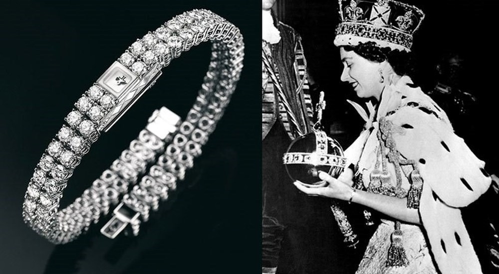  
Chiếc đồng hồ nạm kim cương của nữ hoàng Elizabeth