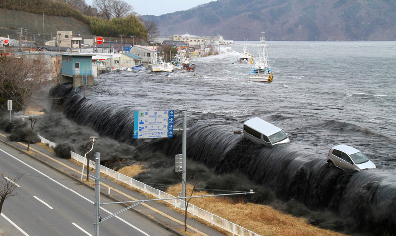  
Thảm họa sóng thần đen từng xảy ra vào năm 2011 ở Nhật Bản.