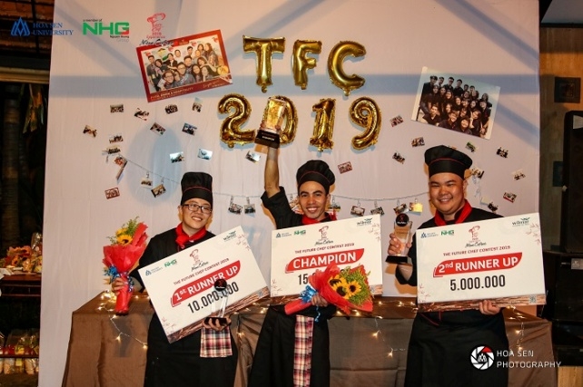  
Top 3 xuất sắc của cuộc thi The Future Chef Contest 2019.