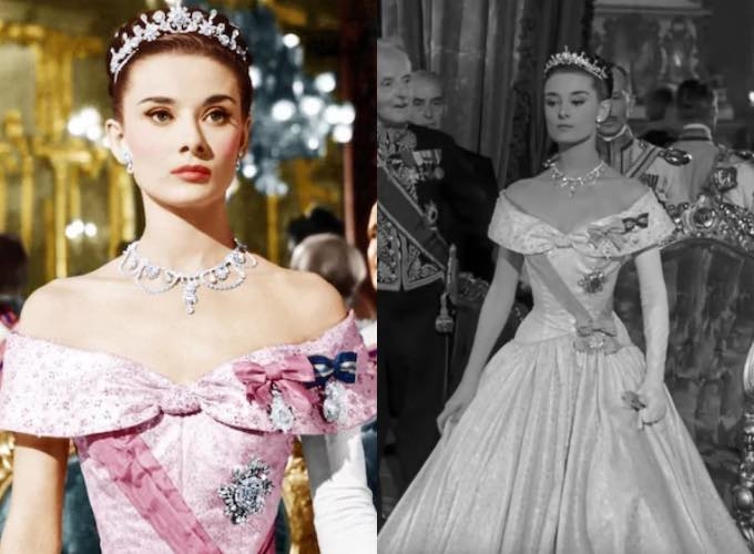  
Mẫu đầm Audrey Hepburn diện khi hóa thân thành công chúa Ann trong phim Kỳ nghỉ ở Rome. 