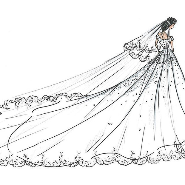  
Thiết kế chiếc váy cưới nhẹ nhàng và đơn giản của Marie.