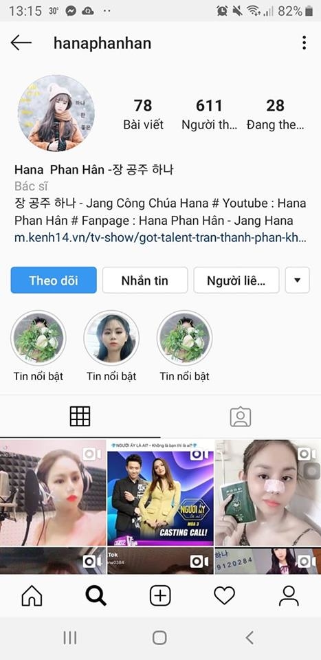 
Dân mạng rủ rê nhau vào Instagram mới của Hana Phan Hân để xem "tấu hài". - Tin sao Viet - Tin tuc sao Viet - Scandal sao Viet - Tin tuc cua Sao - Tin cua Sao