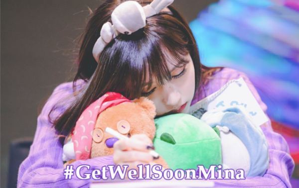  
Từ khóa #GetWellSoonMina đang được lan truyền rộng rãi với mong muốn Mina sớm khỏe mạnh và quay trở lại