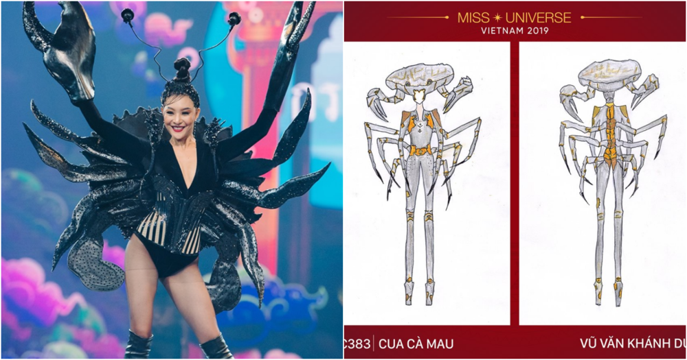  
Bộ trang phục cua Cà Mau từng gây xôn xao cộng đồng mạng cũng bất ngờ có mặt trên sân khấu Miss Grand Thái Lan.