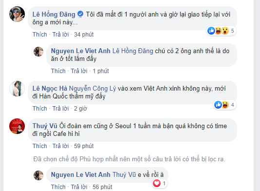  
Nhiều anh em đồng nghiệp đã vào bình luận ngỡ ngàng trước nhan sắc khác lạ của nam diễn viên Việt Anh.  - Tin sao Viet - Tin tuc sao Viet - Scandal sao Viet - Tin tuc cua Sao - Tin cua Sao