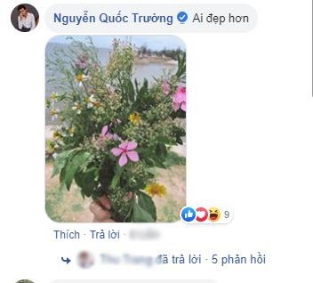  
Diễn viên Quốc Trường trong vai Vũ cùng từng bình luận về bó hoa dại này (Ảnh: Chụp màn hình)