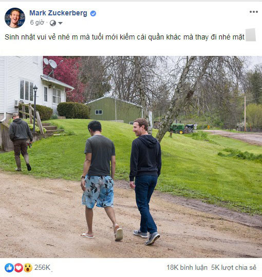  
đến Mark Zuckerberg đều có kiểu chúc mừng sinh nhật "cục súc" như thế này!