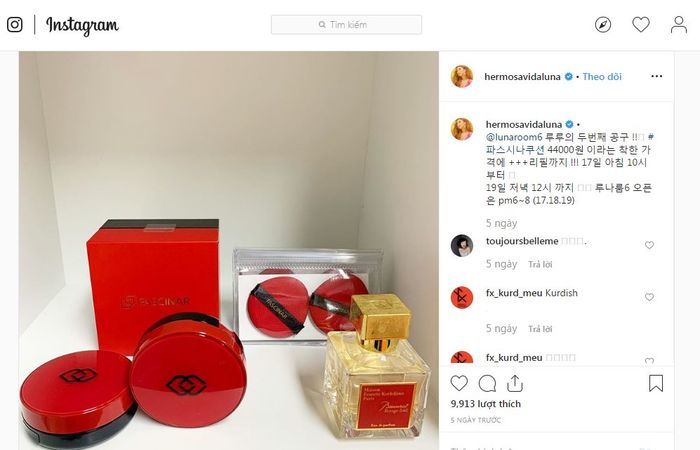  
Nữ idol không ngại PR sản phẩm trên Instagram cá nhân.