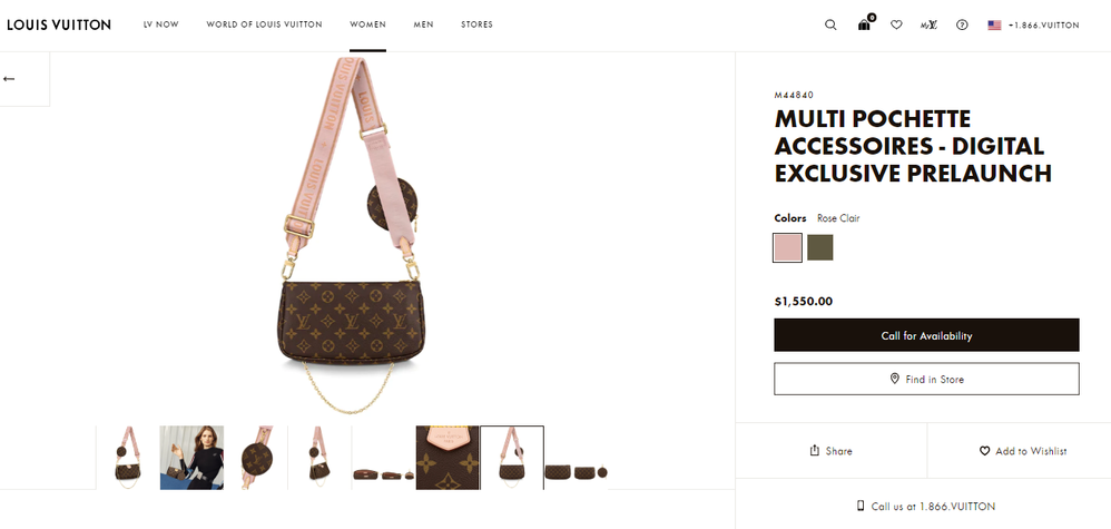  
Cận cảnh chiếc Multi Pochette Bag có giá 1.550$ (gần 40 triệu đồng)