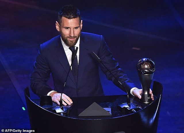 
Messi phát biểu sau khi nhận giải thưởng danh giá