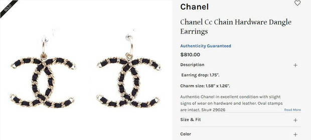  
Bên cạnh đó, khuyên tai Chanel người đẹp đeo cũng đã có giá 21 tiệu đồng.
