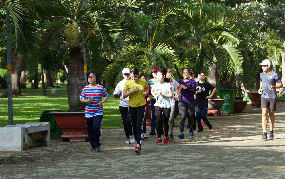  
Tập luyện thể dục thể thao tốt cho sức khỏe thể chất và tinh thần - Trong ảnh là một buổi tập luyện của các sinh viên thuộc tổ chức VietSeeds Foundation.