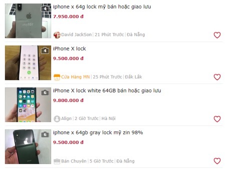  
iPhone X lock cũ được bán với giá khá rẻ.