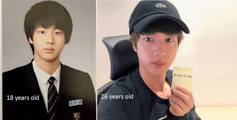  
Jin của chúng ta như tìm được suối nguồn tươi trẻ thế nên trông anh vẫn mãi như tuổi 18 