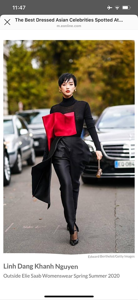 Khánh Linh lọt top sao châu Á có trang phục đẹp nhất ở Paris